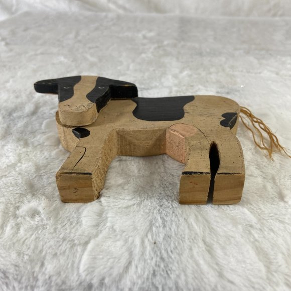 Wood handmade Country Folk Art Cow Shelf Sitter Farmhouse decor - Picture 4 of 8